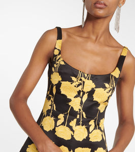 Emilia Wickstead Talia floral taffeta faille minidress