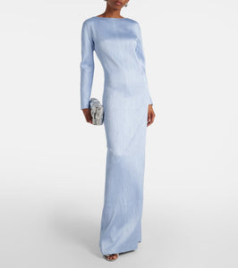 Emilia Wickstead Uriela plisse√å¬Å satin gown