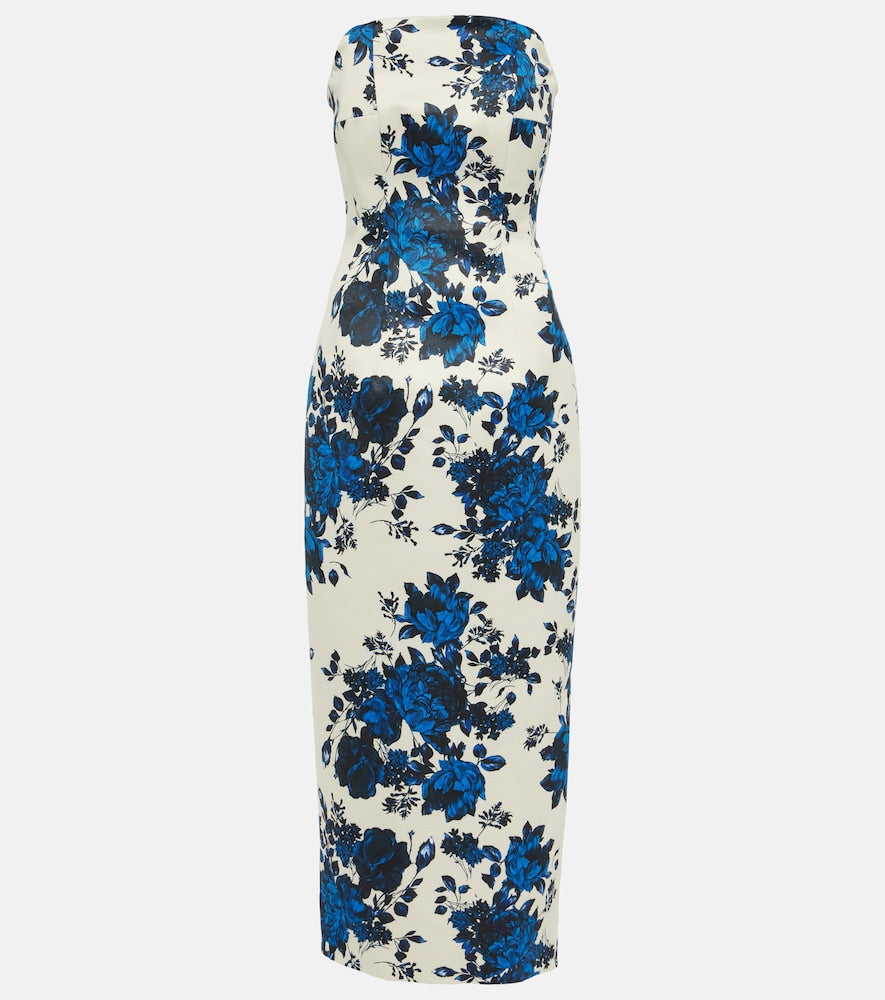 Emilia Wickstead Yulie floral taffeta midi dress. Emilia Wickstead Yulie 花卉塔夫绸中长连衣裙