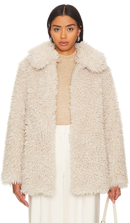 Ena Pelly Bridgette Faux Fur Jacket in Ivory - Ena Pelly - Bridgette - Veste en fausse fourrure ivoire - Ena Pelly Bridgette 象牙色人造毛皮夹克 - Ena Pelly Bridgette Kunstpelzjacke in Elfenbein - Ena Pelly 브리짓 인조 퍼 재킷 - Giacca in pelliccia sintetica Ena Pelly Bridgette in avorio