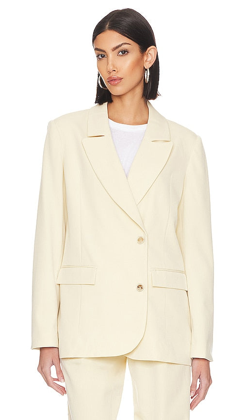 Ena Pelly Bronte Blazer in Cream - Ena Pelly Bronte Blazer en crème - Ena Pelly Bronte 奶油色西装外套 - Ena Pelly Bronte Blazer in Creme - Ena Pelly Bronte 블레이저 크림색 - Blazer Ena Pelly Bronte color crema