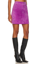 Ena Pelly Classic Suede Mini Skirt in Purple