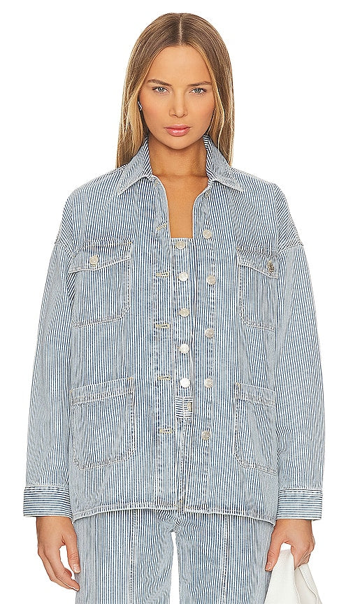 Ena Pelly Diana Denim Shacket in Blue - Ena Pelly - Diana - Veste en jean bleue - Ena Pelly Diana 蓝色牛仔背心 - Ena Pelly Diana Jeansjacke in Blau - Ena Pelly 다이아나 데님 샤켓 블루 색상 - Giacca in denim Ena Pelly Diana in blu