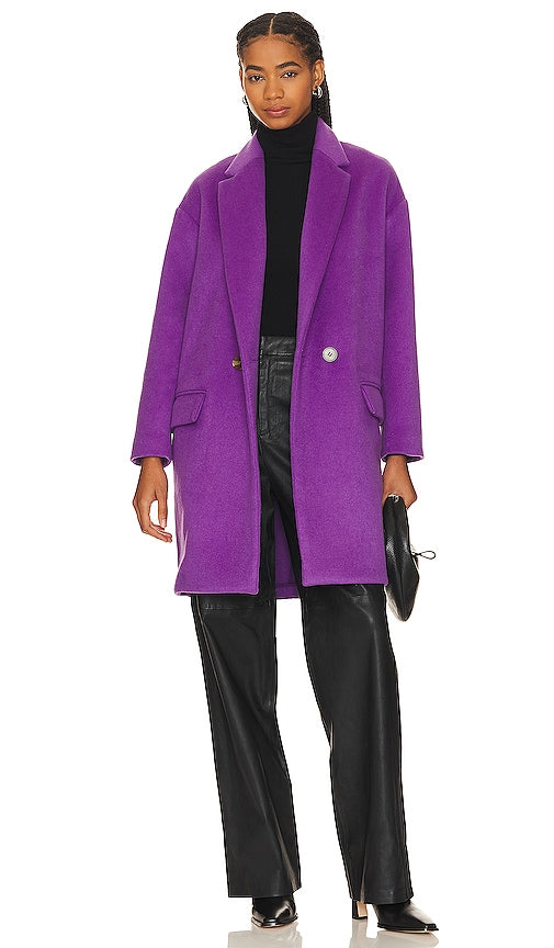 Ena Pelly Oversized Wool Coat in Purple - Manteau en laine surdimensionné Ena Pelly en violet - Ena Pelly 紫色大廓形羊毛大衣 - Ena Pelly Übergroßer Wollmantel in Lila - Ena Pelly 오버사이즈 울 코트핑크 색상 - Cappotto oversize in lana Ena Pelly in viola