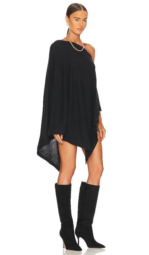 Enza Costa Cashmere Poncho in Black