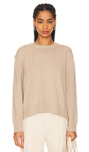 Enza Costa Chunky Cotton Long Sleeve Crew in Beige - Enza Costa - Ras du cou à manches longues en gros coton en beige - Enza Costa 米色粗棉质长袖圆领上衣 - Enza Costa Grobstrick-Langarmshirt aus Baumwolle in Beige - Enza Costa 청키 코튼 롱슬리브 크루베이지 색상 - Girocollo a maniche lunghe in cotone grosso Enza Costa in beige