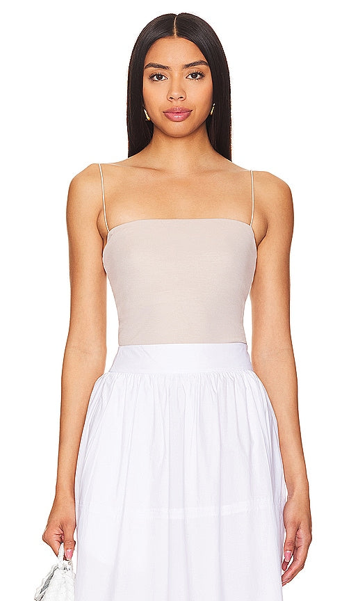 Enza Costa Essential Strappy Tank in Neutral - Enza Costa - Débardeur essentiel à bretelles - Neutre - Enza Costa Essential 中性系带背心 - Enza Costa Essential Trägertank in Neutral - Enza Costa Essential 스트래피 탱크 - Canotta con spalline Enza Costa Essential in colore neutro