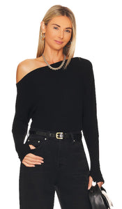 Enza Costa Slouch Top in Black - Enza Costa Haut ample en noir - Enza Costa 黑色休闲上衣 - Enza Costa Slouch Top in Schwarz - Enza Costa 슬라우치 탑 - Top morbido Enza Costa in nero