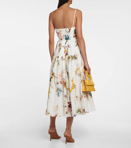 Erdem Abelia floral cotton and silk voile midi dress