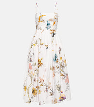 Erdem Abelia floral cotton and silk voile midi dress