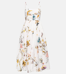 Erdem Abelia floral cotton and silk voile midi dress