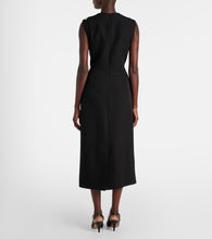 Erdem Asymmetric wool midi dress