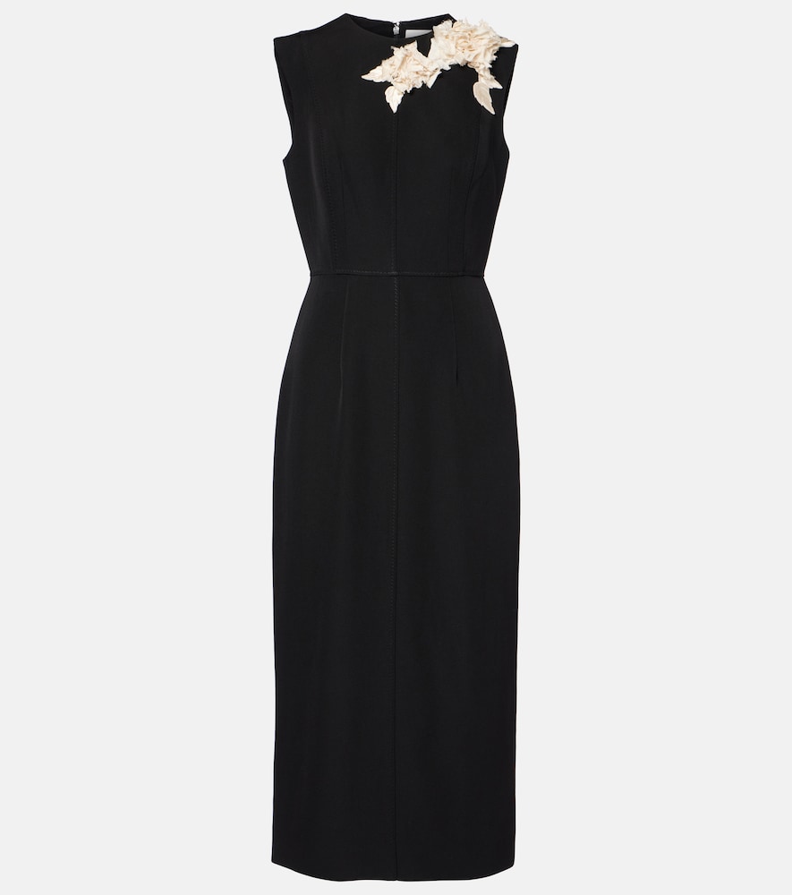 Erdem Asymmetric wool midi dress. Erdem 不对称羊毛中长连衣裙