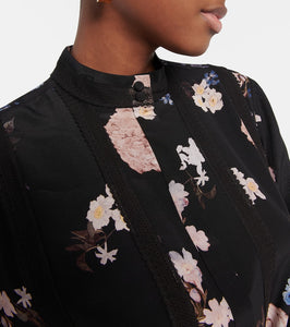 Erdem Bertram floral-printed silk minidress
