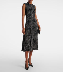 Erdem Cotton-blend tweed midi dress