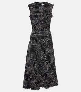 Erdem Cotton-blend tweed midi dress