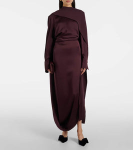 Erdem Draped satin midi dress