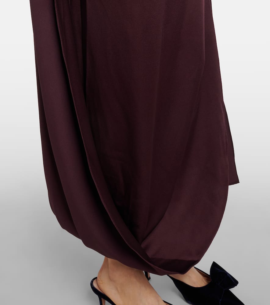 Erdem Draped satin midi dress