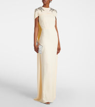 Erdem Embellished caped gown
