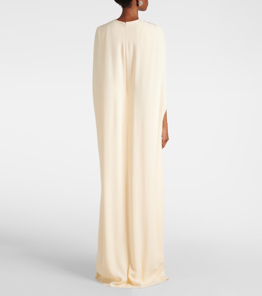 Erdem Embellished caped gown