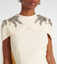 Erdem Embellished caped gown