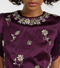 Erdem Embellished crinkled satin gown