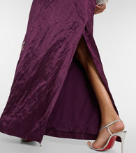 Erdem Embellished crinkled satin gown