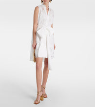 Erdem Embroidered cotton-blend minidress