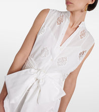 Erdem Embroidered cotton-blend minidress