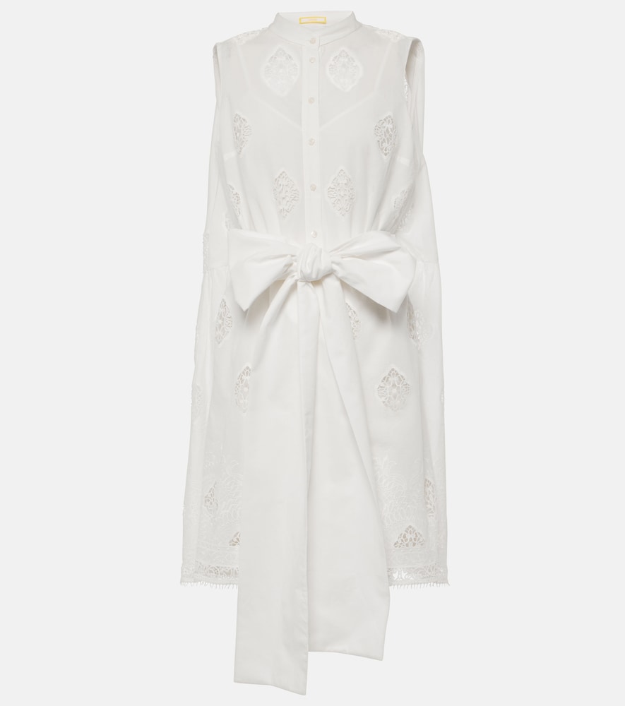 Erdem Embroidered cotton-blend minidress. Erdem 刺绣棉混纺迷你连衣裙