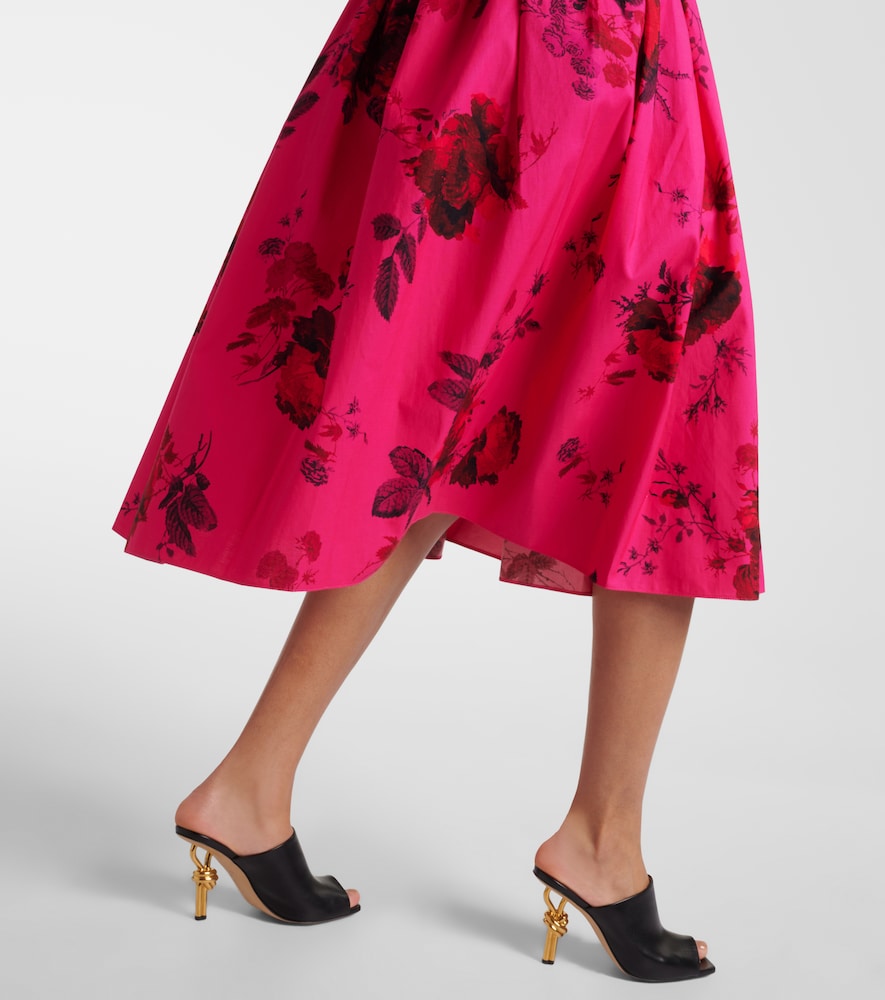 Erdem Floral cotton faille midi dress
