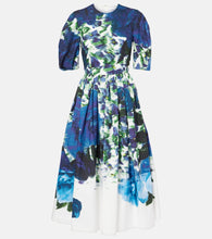 Erdem Floral cotton midi dress. Erdem 花卉图案棉质中长连衣裙