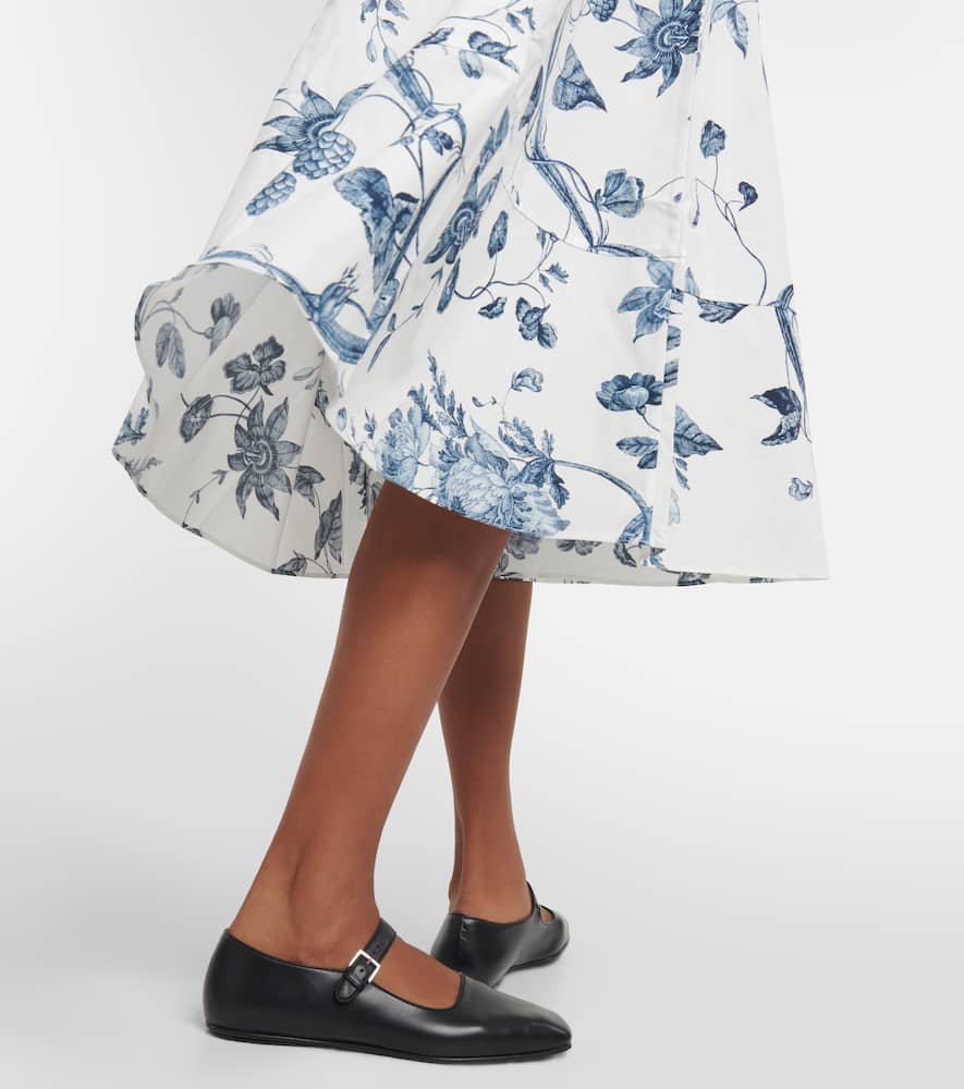 Erdem Floral cotton poplin midi dress