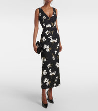 Erdem Floral embellished jacquard cocktail dress