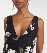 Erdem Floral embellished jacquard cocktail dress