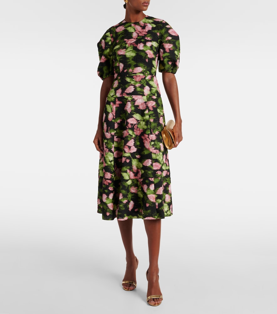 Erdem Floral matelass√É¬© midi dress