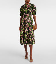 Erdem Floral matelass√É¬© midi dress