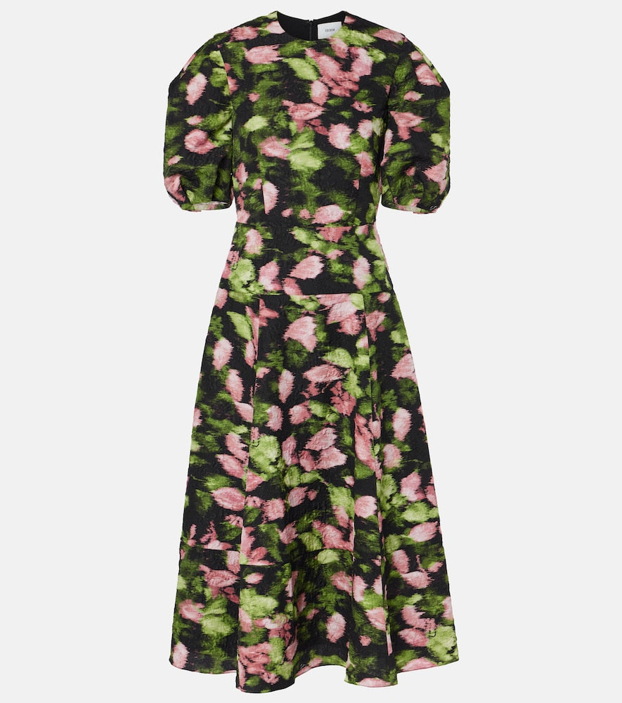 Erdem Floral matelass√É¬© midi dress. Erdem Floral 绗缝中长连衣裙