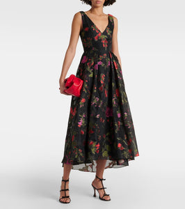 Erdem Floral organza midi dress