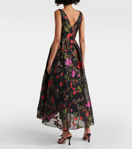 Erdem Floral organza midi dress