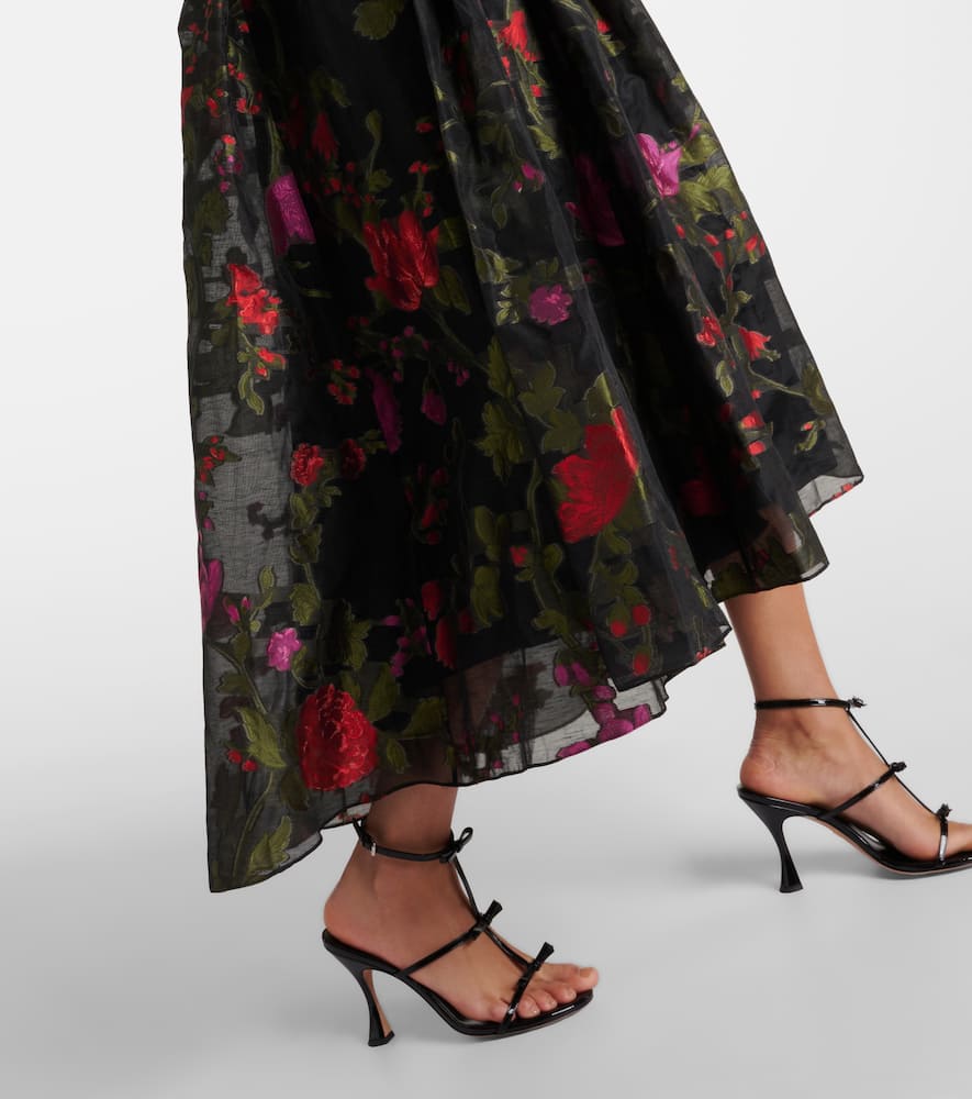 Erdem Floral organza midi dress