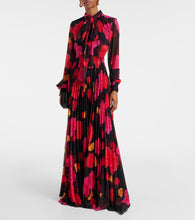 Erdem Floral pleated voile gown