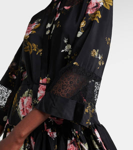 Erdem Floral silk crêpe de chine minidress