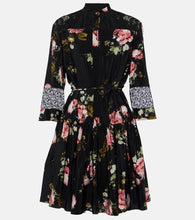 Erdem Floral silk  de chine minidress. Erdem 花卉真丝迷你连衣裙