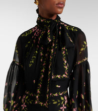 Erdem Floral silk voile gown