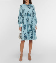 Erdem Floral tiered crêpe minidress