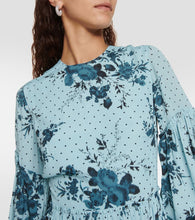 Erdem Floral tiered crêpe minidress
