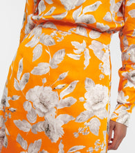 Erdem Griselda floral satin midi skirt