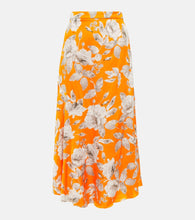Erdem Griselda floral satin midi skirt - Erdem Griselda 花卉缎面中长裙