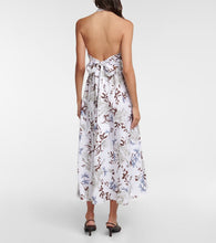 Erdem Helena floral halterneck cotton midi dress